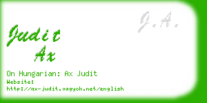 judit ax business card